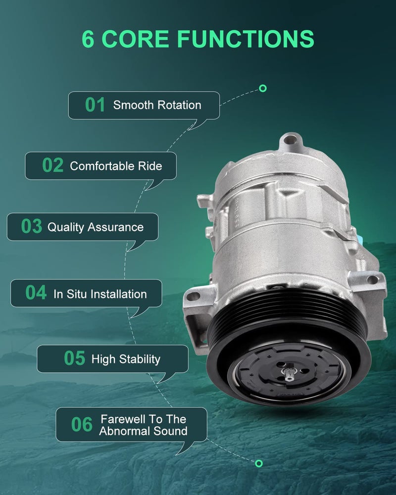 SCITOO AC Compressor 2009-2012 for D-odge Caliber 1.8L 2.0L 2.4L 2009-2016 for J-eep Compass 2.0L 2.4L Air Conditioning Compressor - Image 5