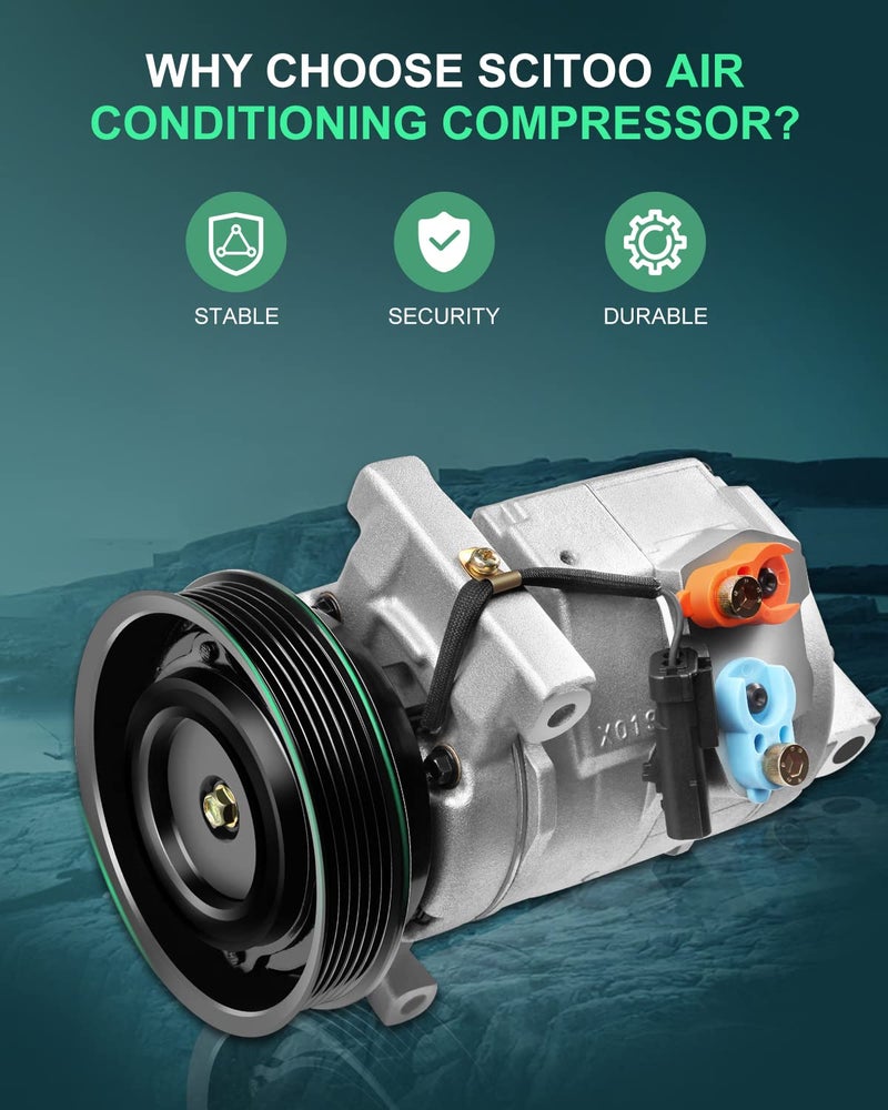 SCITOO AC Compressor 2009-2012 for D-odge Caliber 1.8L 2.0L 2.4L 2009-2016 for J-eep Compass 2.0L 2.4L Air Conditioning Compressor - Image 3
