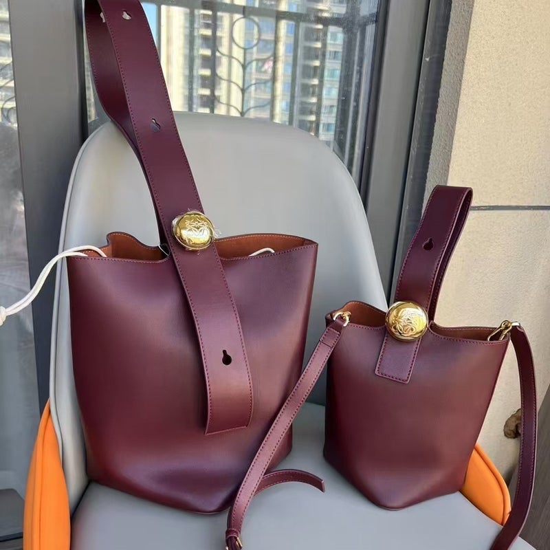 Luojia Bucket Bag Mini Pebble Money Bucket Shoulder Bag Tote Bag Large Capacity Portable Women'S Bag - Image 5
