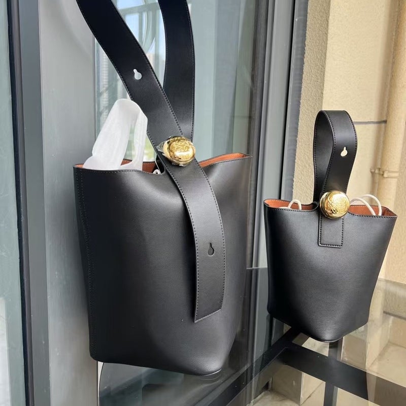 Luojia Bucket Bag Mini Pebble Money Bucket Shoulder Bag Tote Bag Large Capacity Portable Women'S Bag - Image 3