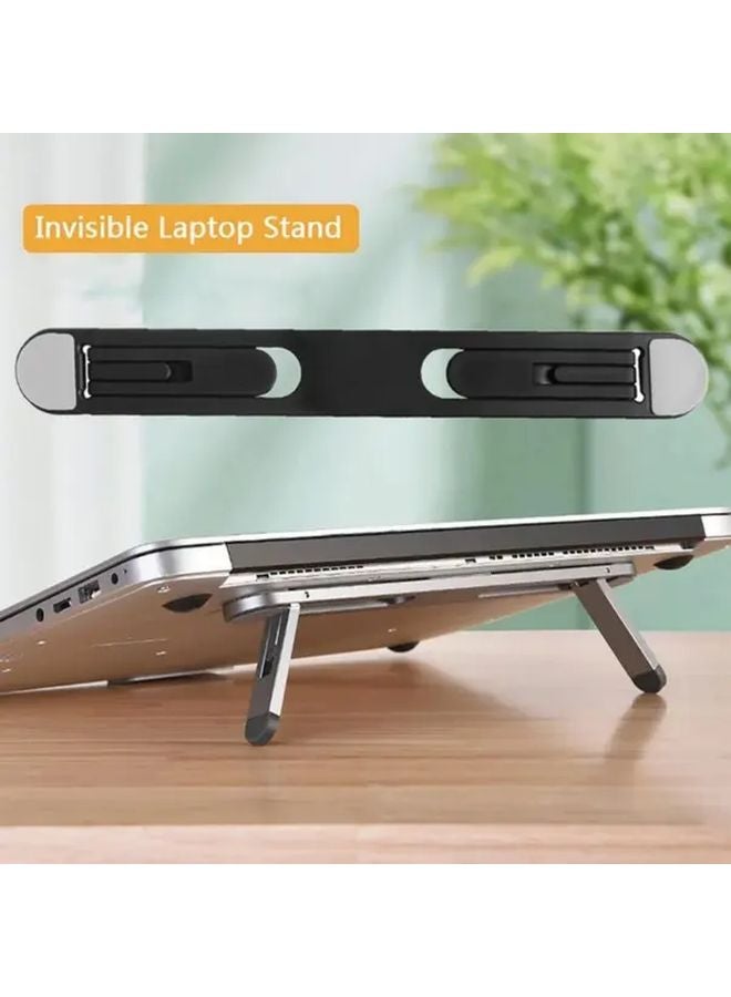 Adjustable Laptop Stand For 13 15 Inch Black Portable Ergonomic Desk Holder - Image 1