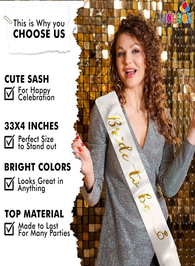 WOBBOX Bride to Be Sash (White) - Image 4