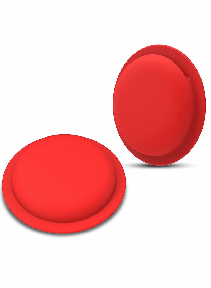 KASTWAVE AirTag Case, AirTag Holder, AirTag Accessories, Silicone Pasteable, Waterproof-Anti-Scratch Sticker AirTag Case, Hidden Location Tracker, Air Tag Holder for Kids, for Apple Airtag, 2 Packs (Red) - Image 1