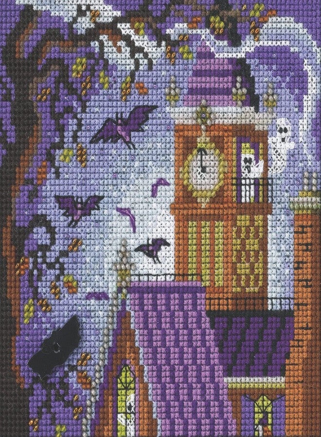 Mill Hill Haunted Tower Beaded Counted Cross Stitch Kit 2022 Buttons & Beads Autumn MH142226 - Image 1