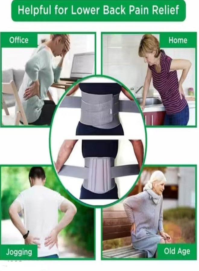 MEDTRIX Lumbar Sacral (L.S.) Belt Spinal Brace Mild Lower Back Pain Fracture Injuries Grey (XXXL (120 cm to 130 cm)) - Image 5