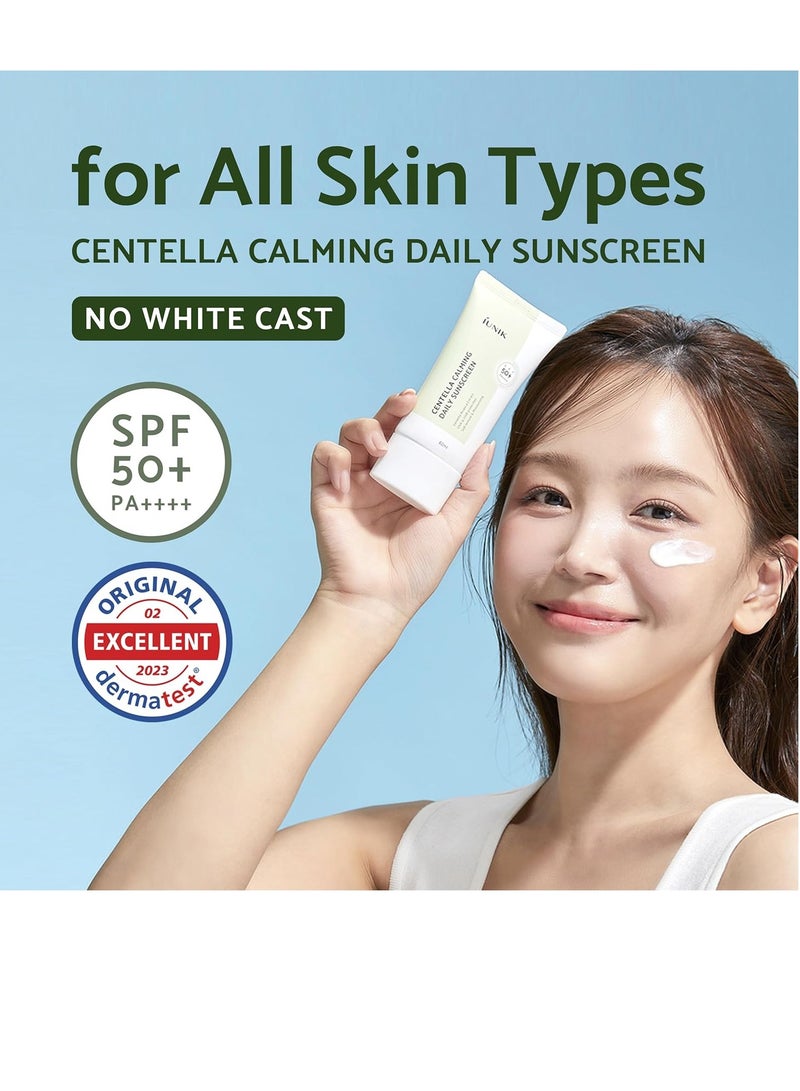 iUNIK Ionic Daily Sunscreen Soothing & Moisturizing by Centella SPF 50+ PA++++ Matte & Non-White Cast Asiatica Korean Skin Care for Dry Oily Sensitive Skin Cream 2.0 fl oz - Image 2