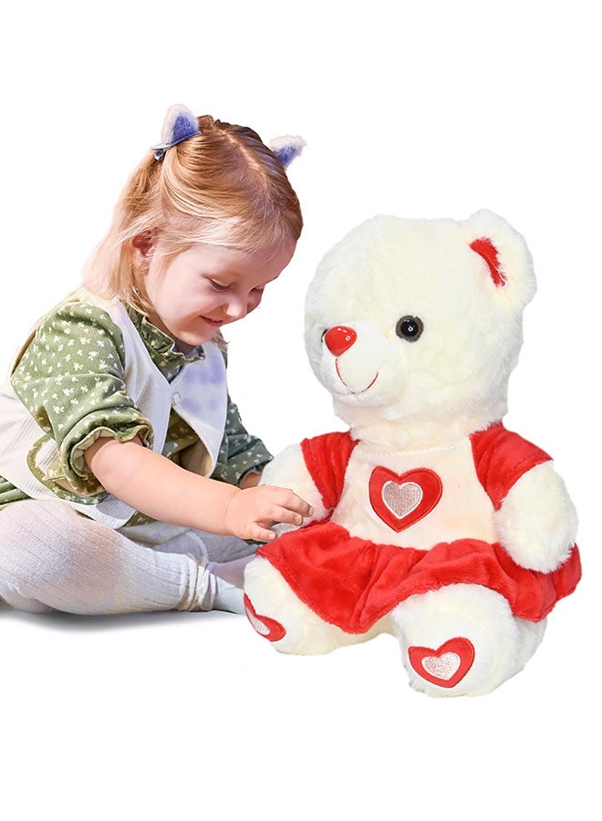 Toyland 25cm Red Teddy Bear Toy With Cute Dress for Girls Friend and Couples Anniversary Valentine and Birthday Gift - Image 1
