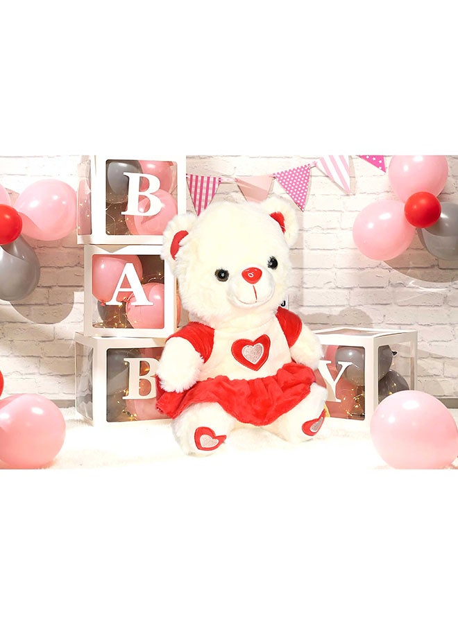 Toyland 25cm Red Teddy Bear Toy With Cute Dress for Girls Friend and Couples Anniversary Valentine and Birthday Gift - Image 3