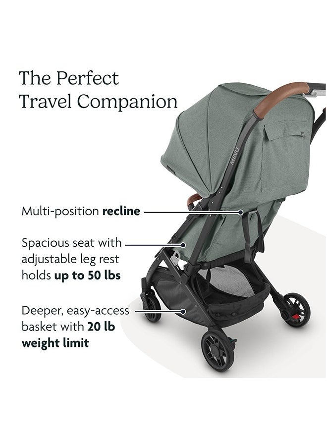 UPPAbaby - Minu V2 Stroller - Stella - Grey Melange, Silver Frame, Chestnut Leather - Image 1
