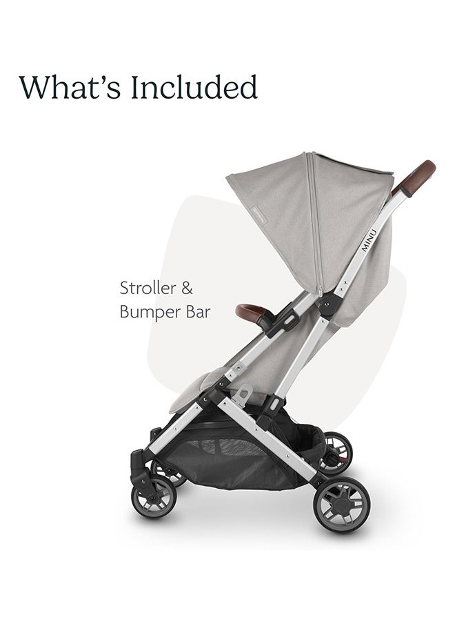 UPPAbaby - Minu V2 Stroller - Stella - Grey Melange, Silver Frame, Chestnut Leather - Image 1