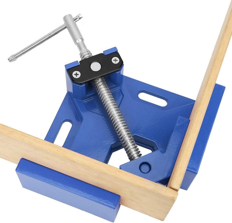 Corner Clamp, Right Angle Clamp, 90 Degree Clamps with T Handle, Adjustable Swing Jaw, Quick Fixture Tools for Woodworking, Welding, Photo Frame Vise Holder (Blue) - Image 5