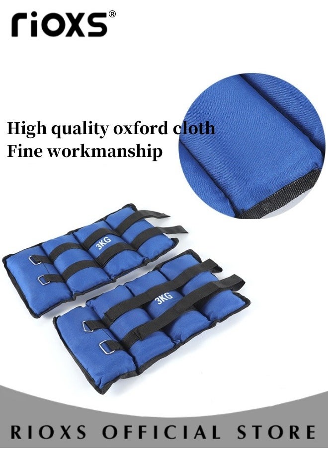 RIOXS 2 Pair Sandbag for Leg Weights and Wrist Weights with Adjustable Strap for Fitness Resistance Training Running Training Exercise Gym Running SandBag  - Image 5