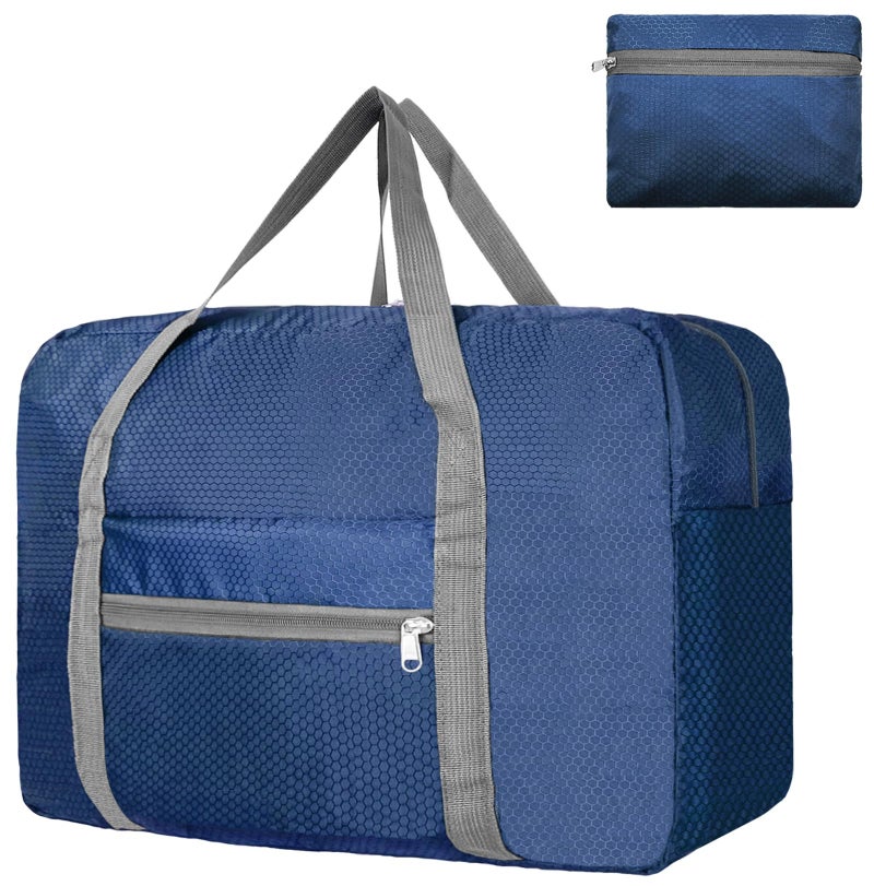 Beurlike For Spirit Airlines Personal Item Bag 18x14x8 Foldable Carry on Bags for Airplanes Travel Duffel Bags for Women and MenNavy - Image 2
