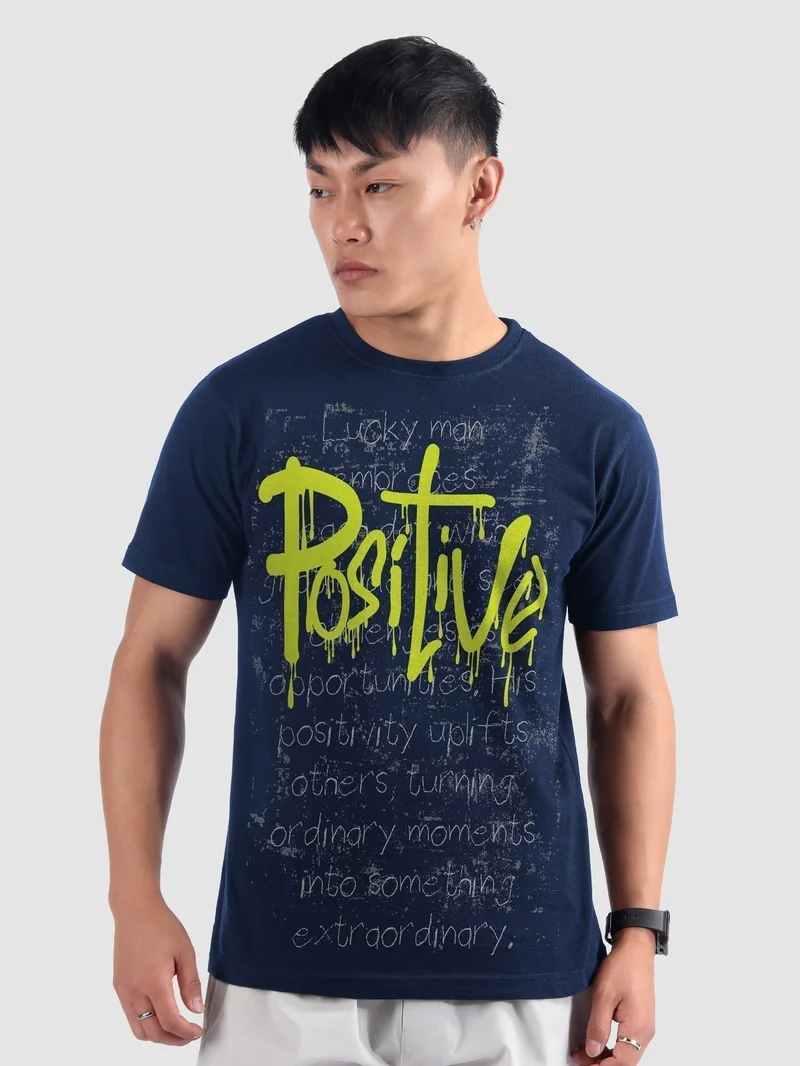 Beyoung Positive Half Sleeve Printed T-shirt