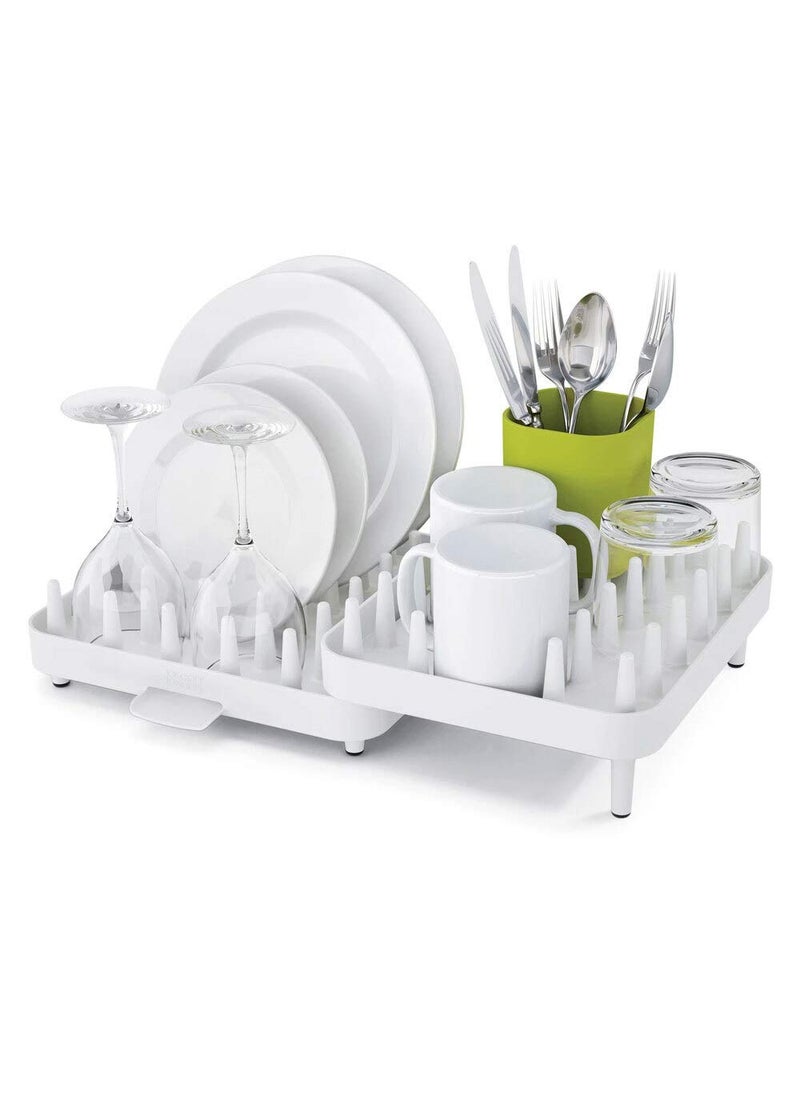 Joseph Joseph Joseph Joseph Connect Adjustable Plastic Dishrack, 3-Pieces, White  - Image 1
