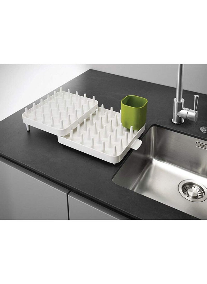 Joseph Joseph Joseph Joseph Connect Adjustable Plastic Dishrack, 3-Pieces, White  - Image 4