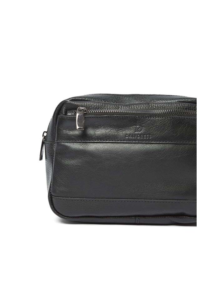 DALYDRESS - Luxury Logo Embellished Genuine Leather Clutch With Wrist Strap - Image 1