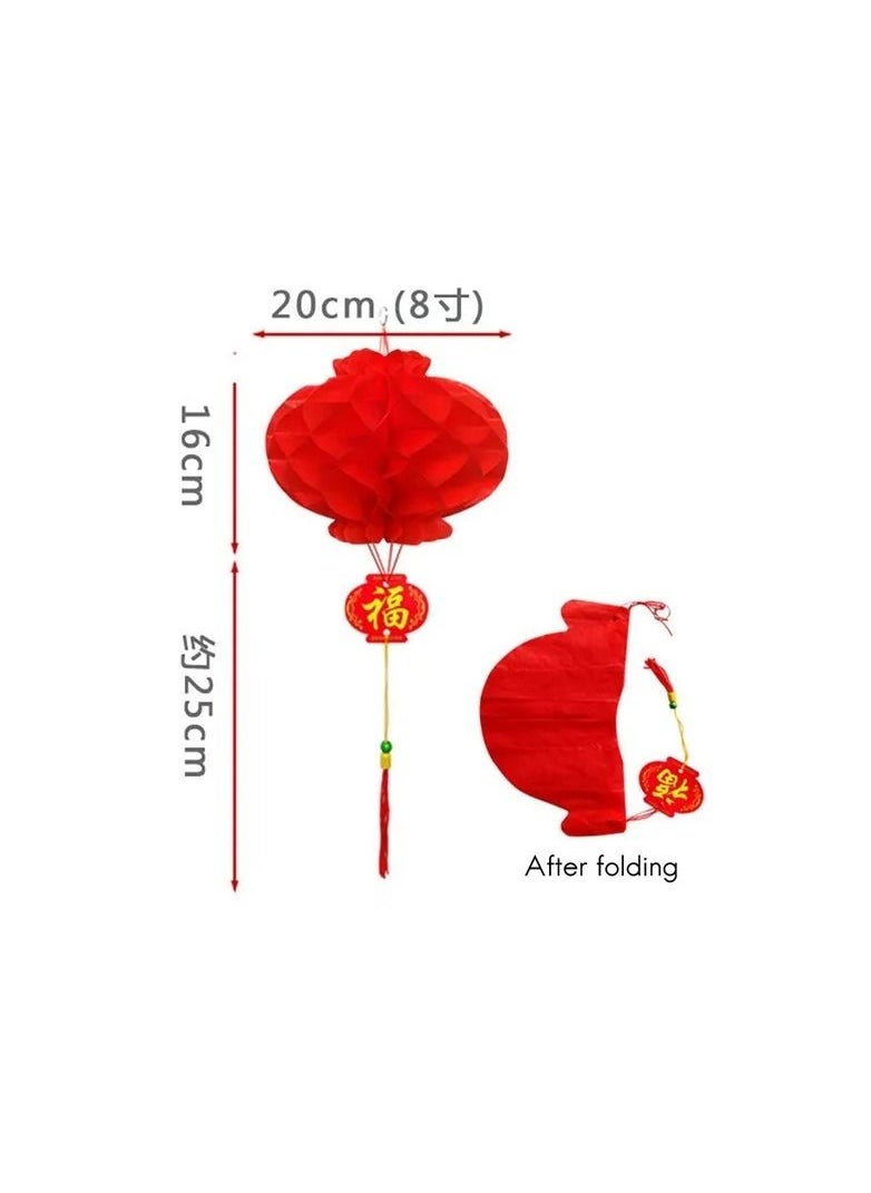 Generic - 20-Pieces Chinese Lantern Decoration Foldable,Good Luck Chinese New Year Spring Festival Supplies or Decoration - Image 1
