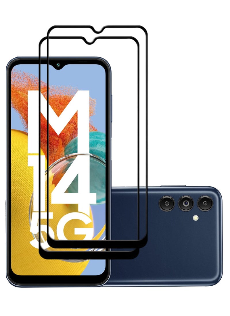 ACLIX 2 Pieces Antistatic ESD Dustproof Premium Quality High Definition Tempered Glass Screen Protector Designed For Samsung Galaxy M14 - Image 1