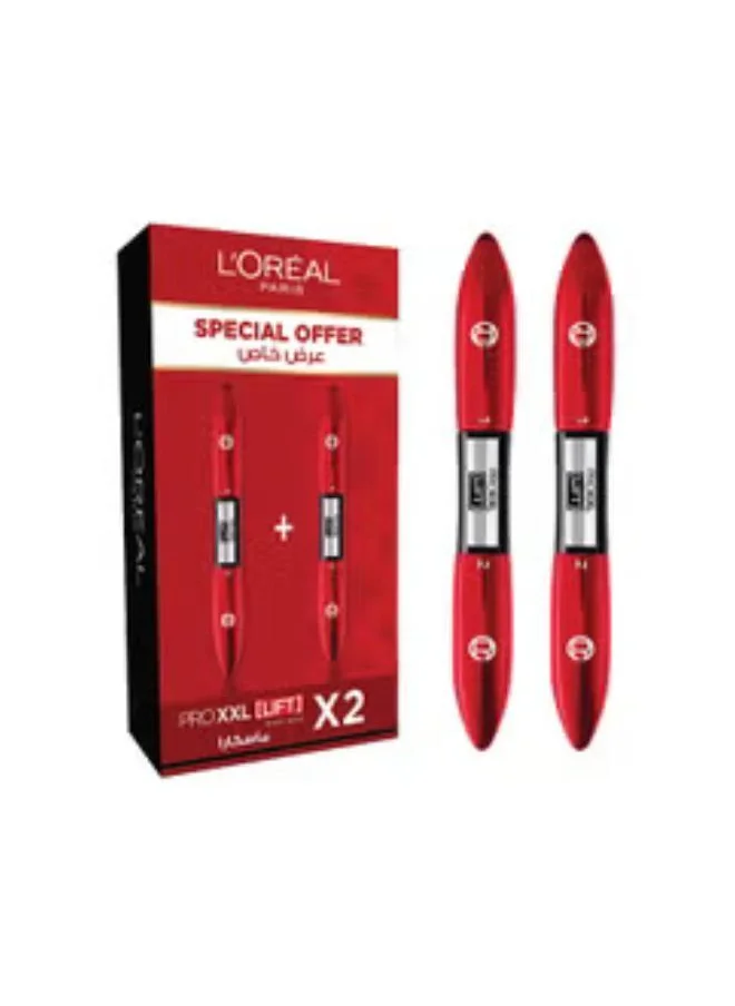 L'OREAL PARIS L'Oreal Paris, 2X Pro Xxl Lift Mascaras With Pro-Keratin For Lifted Lashes