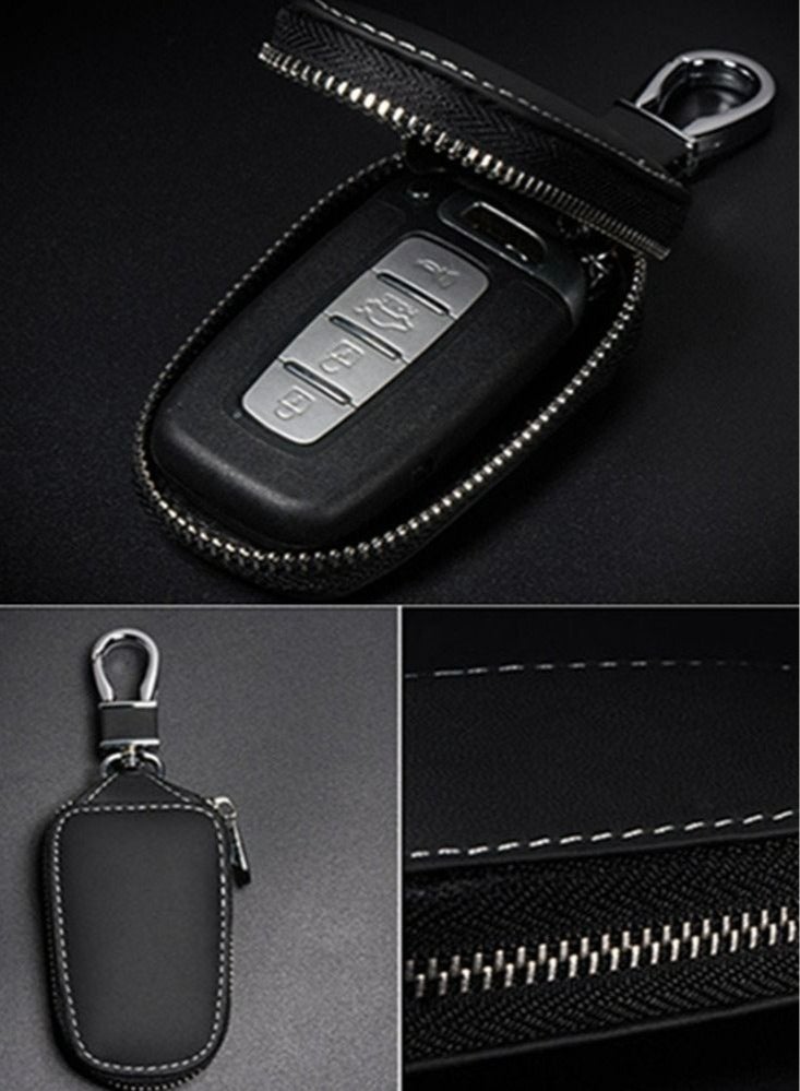 Car Key Case Protective Cover Universal Genuine Leather Key Case - Image 4