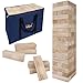 GOTHINK Giant Tumble Tower Game Large Tumbling Tower Stacking to Over 5 FT 54pcs Wooden Jumbo Blocks for Outside Yard Games with Carry Case Timber Stacking Game Night Toy Gift for Kids Adults Family - Image 2