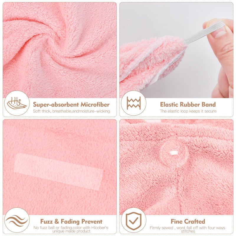 Oeago Microfiber Hair Towel For Women: Christmas Stocking Stuffers For Women Teen Girls Kids Drying Wrap Towels For Curly Hair Head Accessories 3 Pacs Anti Frizz Mom Gifts - Image 4