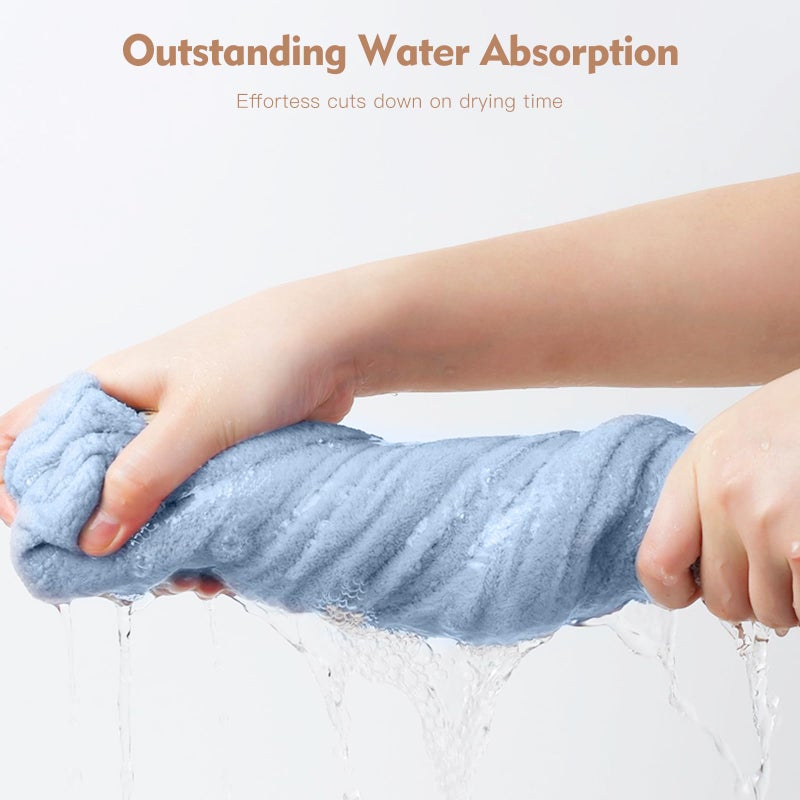 Oeago Microfiber Hair Towel For Women: Christmas Stocking Stuffers For Women Teen Girls Kids Drying Wrap Towels For Curly Hair Head Accessories 3 Pacs Anti Frizz Mom Gifts - Image 5