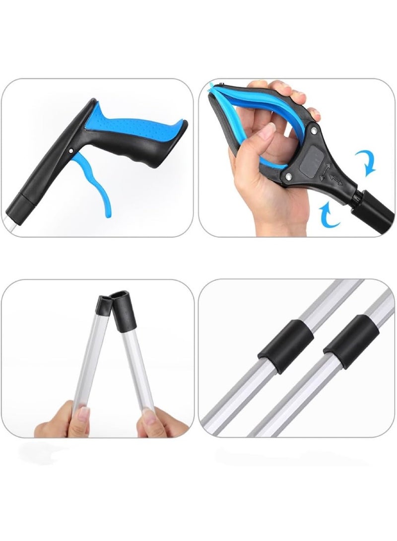 FAYET 83cm Foldable Heavy-Duty Grabber Reacher Tool with 360° Rotating Anti-Slip Claw & Magnetic Tip, Lightweight Extended Pick-Up Tool for Seniors, Home, Garden, Outdoor Use - Image 4