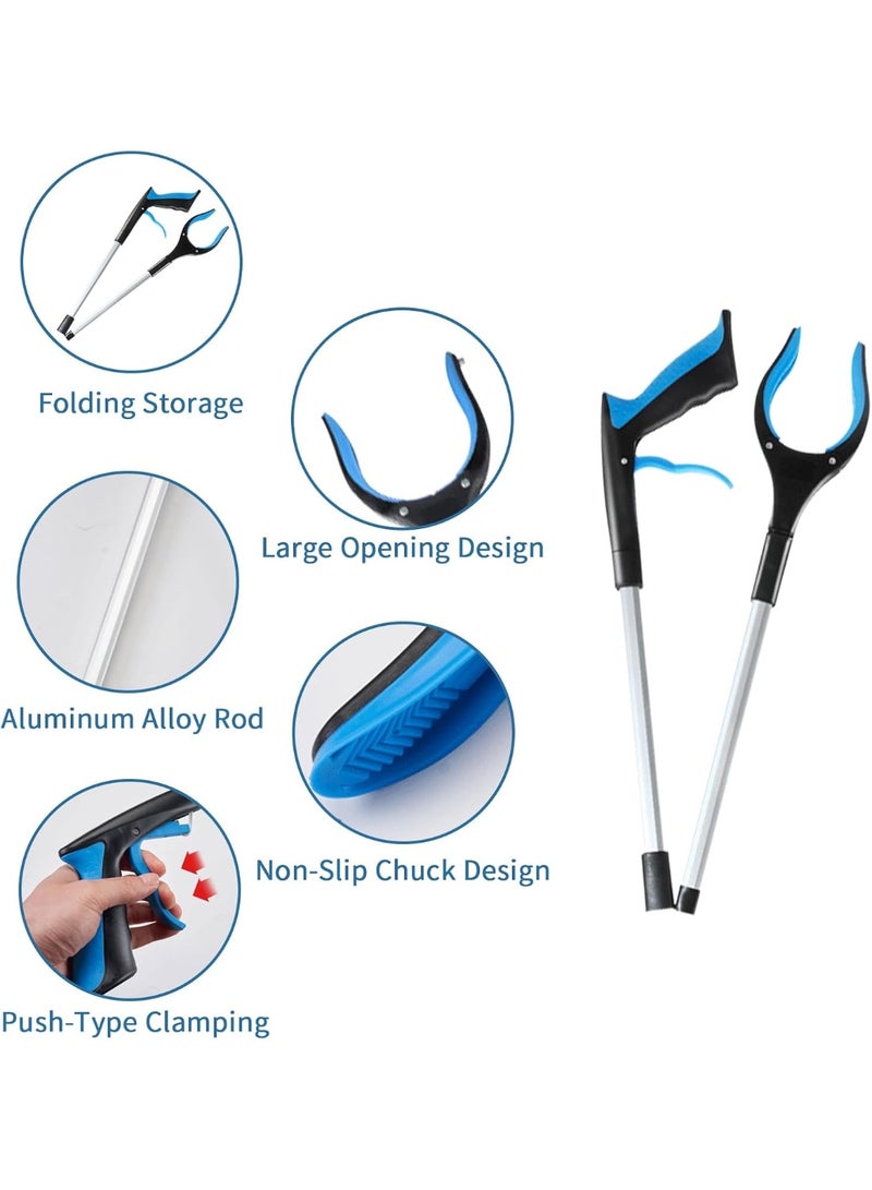 FAYET 83cm Foldable Heavy-Duty Grabber Reacher Tool with 360° Rotating Anti-Slip Claw & Magnetic Tip, Lightweight Extended Pick-Up Tool for Seniors, Home, Garden, Outdoor Use - Image 2
