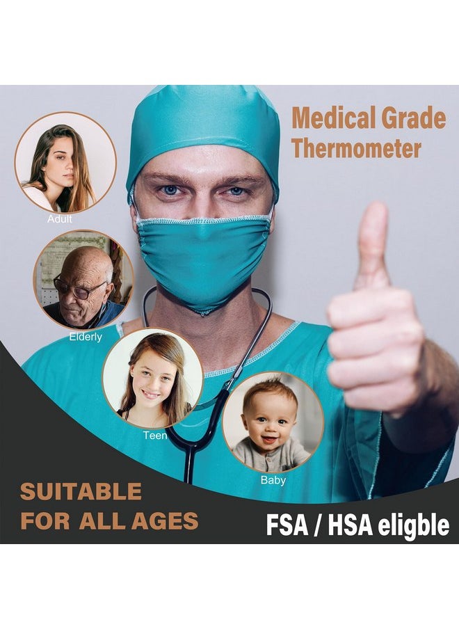 Amplim Amplim Baby Thermometer | 3-in-1 Infrared Thermometer for Ear, Forehead & Touchless, FSA/HSA Eligible Accurate Fever Thermometer for Baby, Infants, Toddlers, Kids & Adults | Black Base Stand & Clock  - Image 4