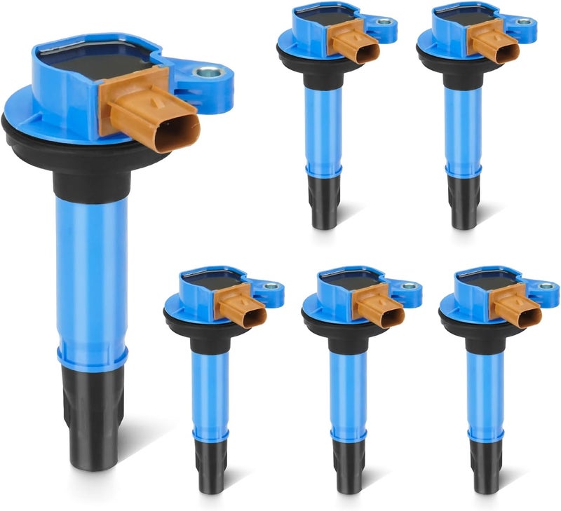 lacarier Blue Set of 6 Ignition Coil Pack for Ford and Lincoln Vehicles - Image 1