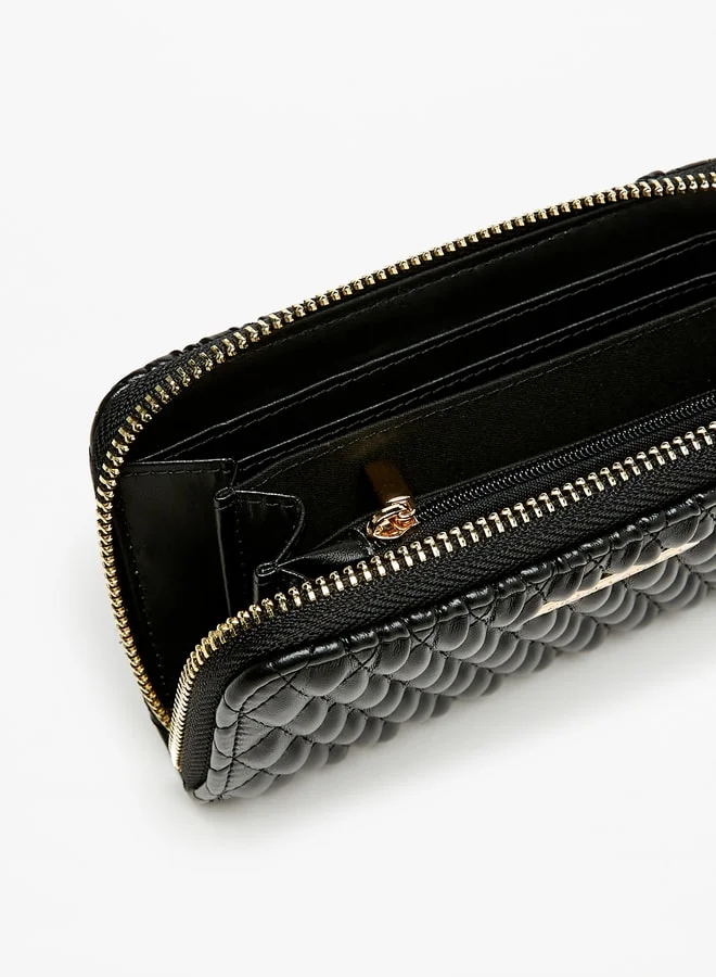 Flora Bella By Shoexpress Women's Quilted Zip Around Wallet