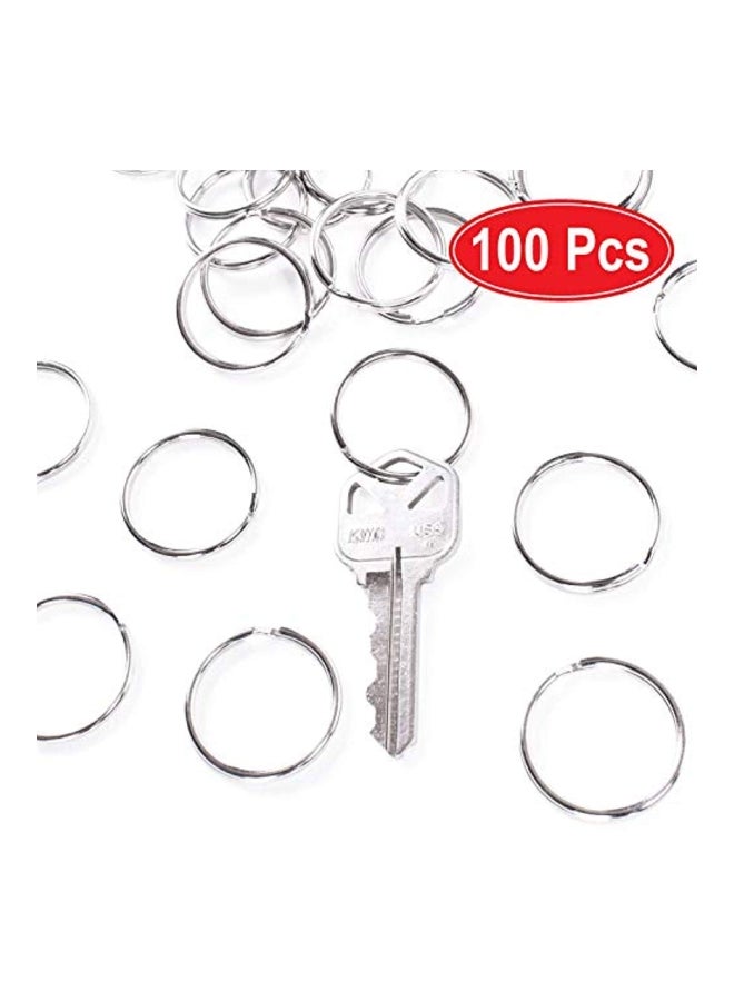 Super Z Outlet 1" (25mm) Nickel Plated Silver Steel Round Edged Split Circular Keychain Ring Clips for Car Home Keys Organization, Arts & Crafts, Lanyards (100) - Image 5
