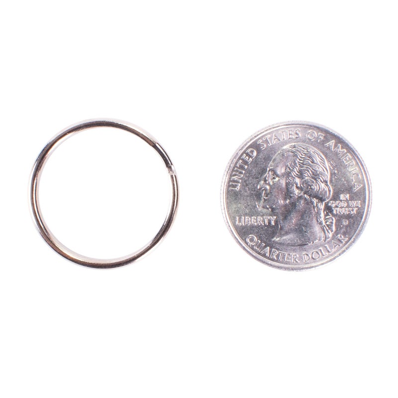 Super Z Outlet 1" (25mm) Nickel Plated Silver Steel Round Edged Split Circular Keychain Ring Clips for Car Home Keys Organization, Arts & Crafts, Lanyards (100) - Image 4