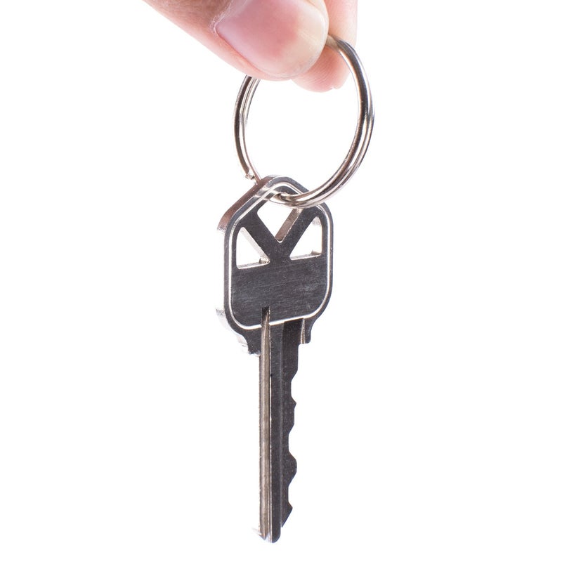 Super Z Outlet 1" (25mm) Nickel Plated Silver Steel Round Edged Split Circular Keychain Ring Clips for Car Home Keys Organization, Arts & Crafts, Lanyards (100) - Image 3