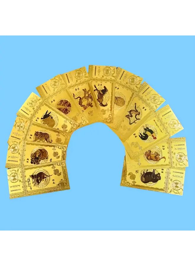 12pcs Chinese New Year Red Envelopes Zodiac Commemorative Set For Gifting - Image 1