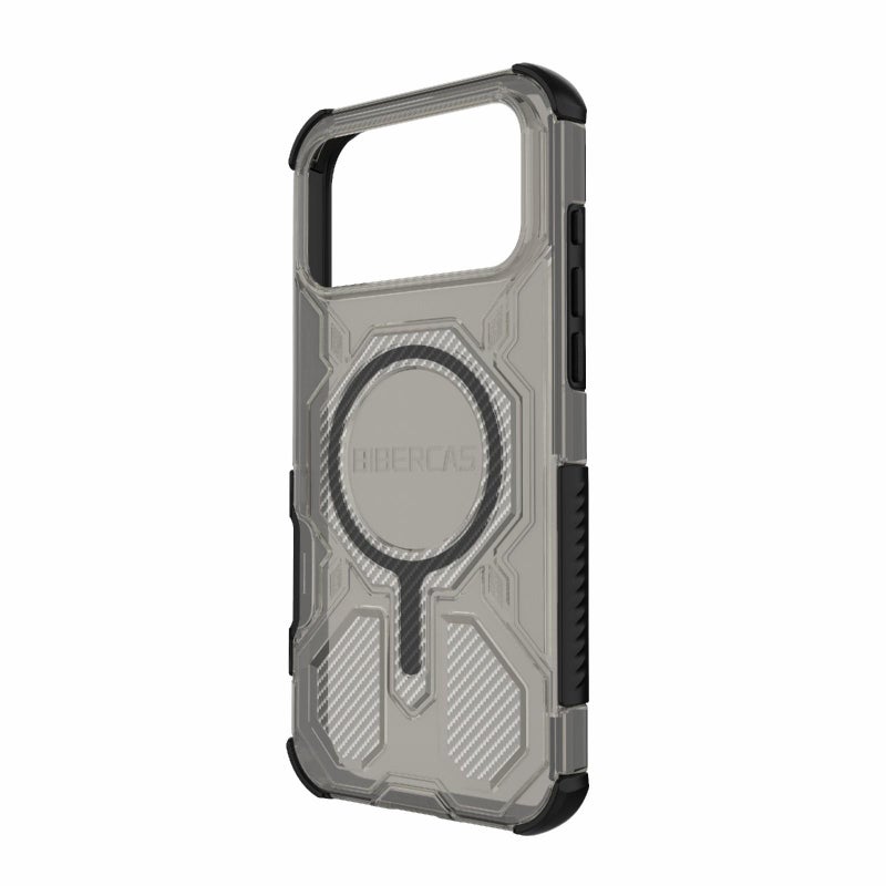 بيبركاس جراب هاتف مقاوم للصدمات من Magsafe Air Bag لهاتف Iphone 17 Pro Max شفاف اللون (أسود) - Image 3