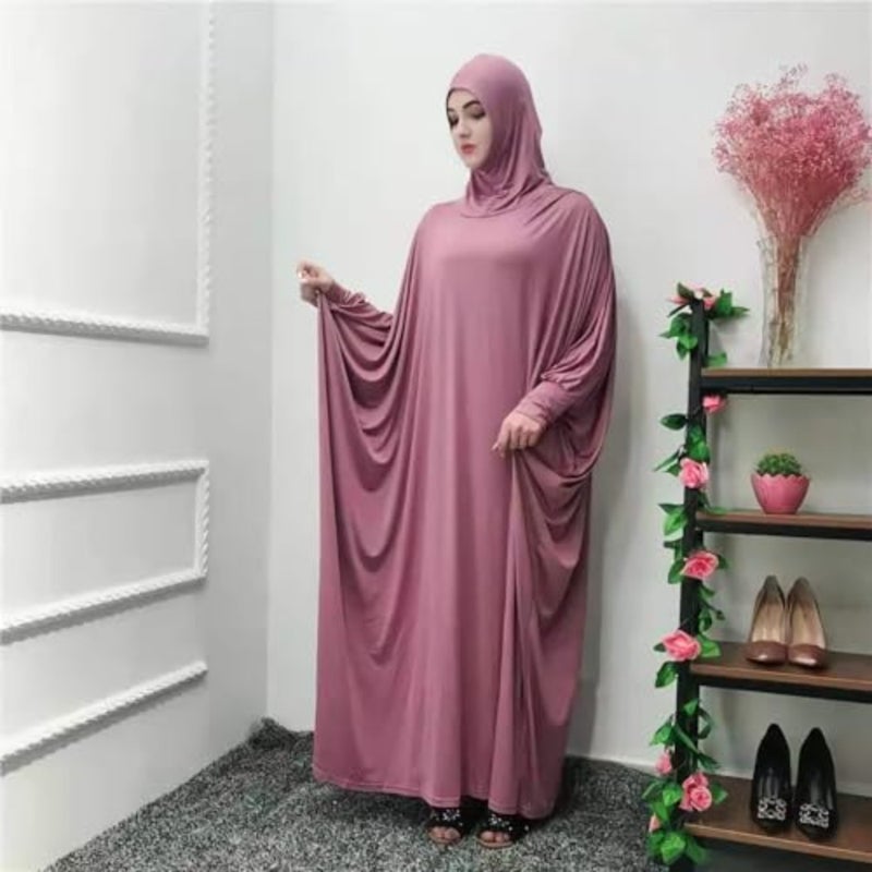 لباس صلاة نسائي قطعة واحدة، عباية إسلامية، عباية إسلامية طويلة، قفطان مع حجاب، ملابس كاملة الطول - Image 2