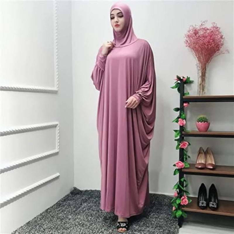 لباس صلاة نسائي قطعة واحدة، عباية إسلامية، عباية إسلامية طويلة، قفطان مع حجاب، ملابس كاملة الطول - Image 3