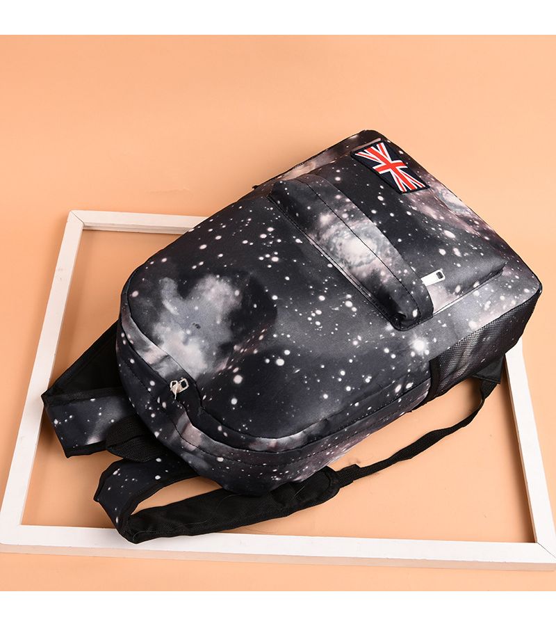 Casual Canvas Backpack Large Capacity Lightweight Travel Laptop Bag Random Color - Image 2