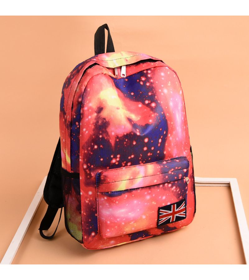 Casual Canvas Backpack Large Capacity Lightweight Travel Laptop Bag Random Color - Image 1