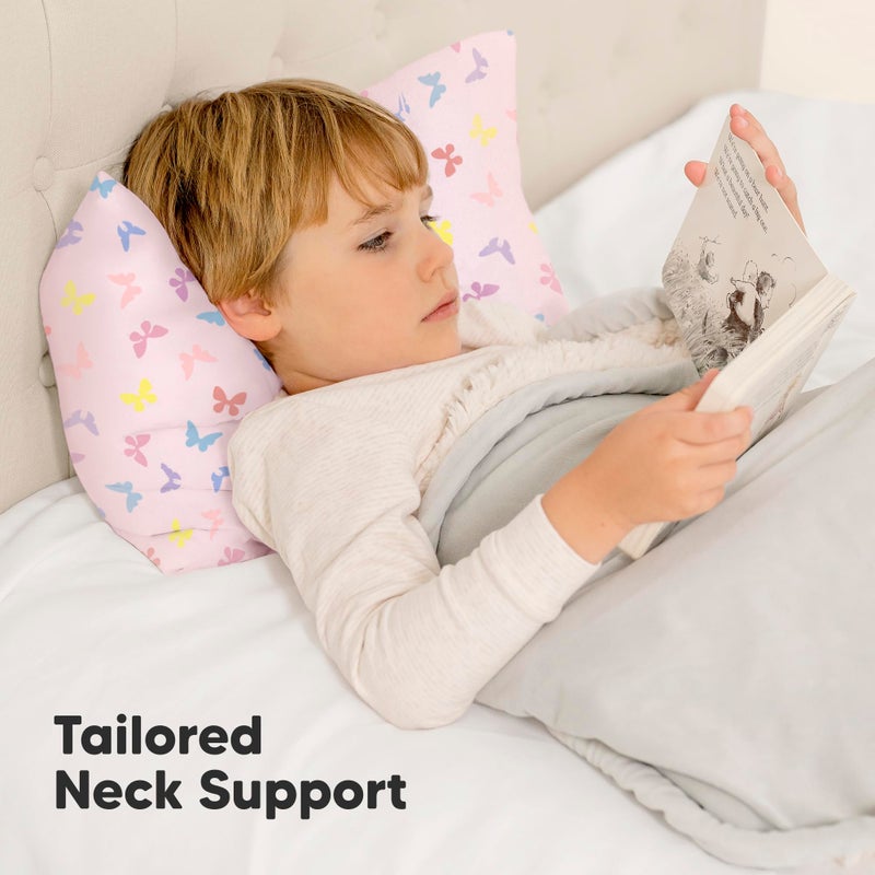 KeaBabies Toddler Pillow with Pillowcase - 10x18 My Little Dreamy Kids Travel Bed Pillows for Sleeping, Organic Cotton Small Pillowcase, Soft & Breathable, Machine Washable, Toddlers 2-5 years old (Flutter) - Image 5