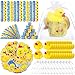 Realspring 122 Pcs Duck Party Favors 24 Pcs Mini Rubber Duck Slap Bracelets Stickers White Organza Bags Cute Gifts Supplies for Birthday Shower Prizes Decorations - Image 2
