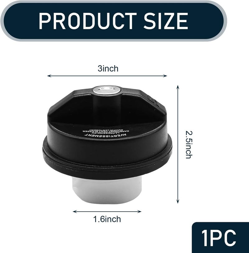 Car anti-theft fuel tank cap 05278655AB fuel tank cap (ABS plastic material, with 2 Keys, Black) - Image 2