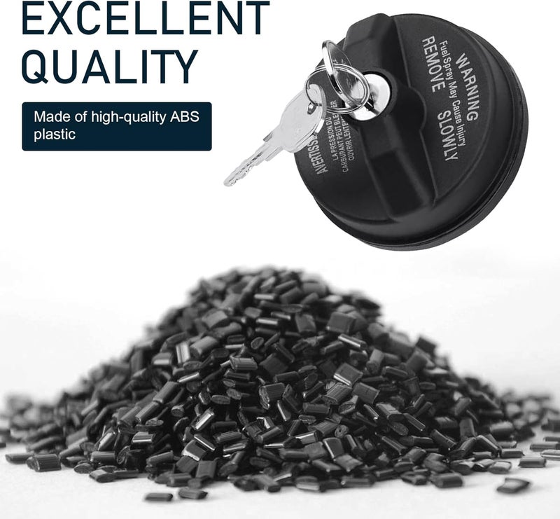 Car anti-theft fuel tank cap 05278655AB fuel tank cap (ABS plastic material, with 2 Keys, Black) - Image 3