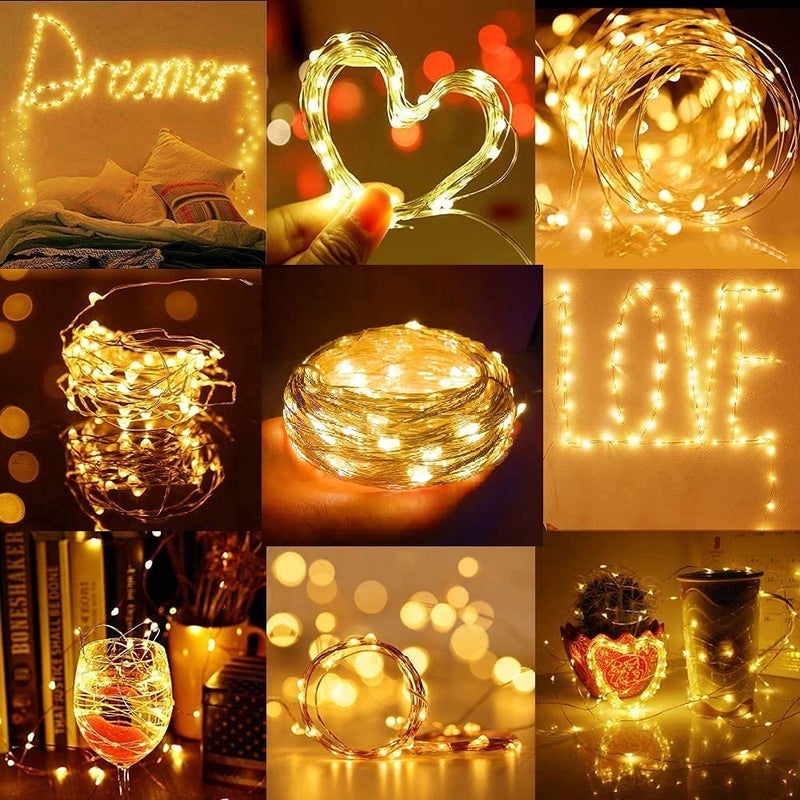 MLD MLD Fairy String Lights 2 AA Battery Operated 3M 30 LED Christmas Flexible Copper Wire Waterproof Lights for Party 3 Mtr 30LED Warm WhitePack of 1  - Image 5