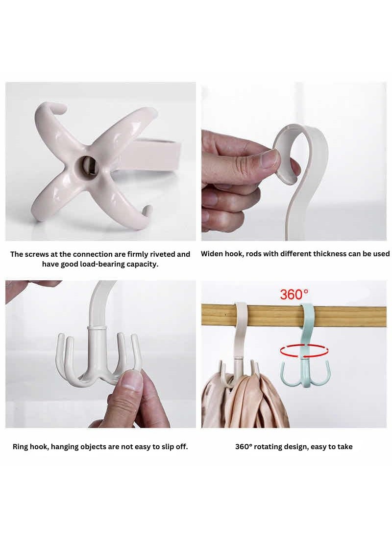 MAAGHI MAAGHI 360 Degree Rotatable Hook I Multipurpose Hooks for Bathroom Home Dcor I Plastic Hooks for Wall Heavy Duty Clothes Hanging Kitchen Accessories Items Hangers Hook Assorted Pk of 3  - Image 4
