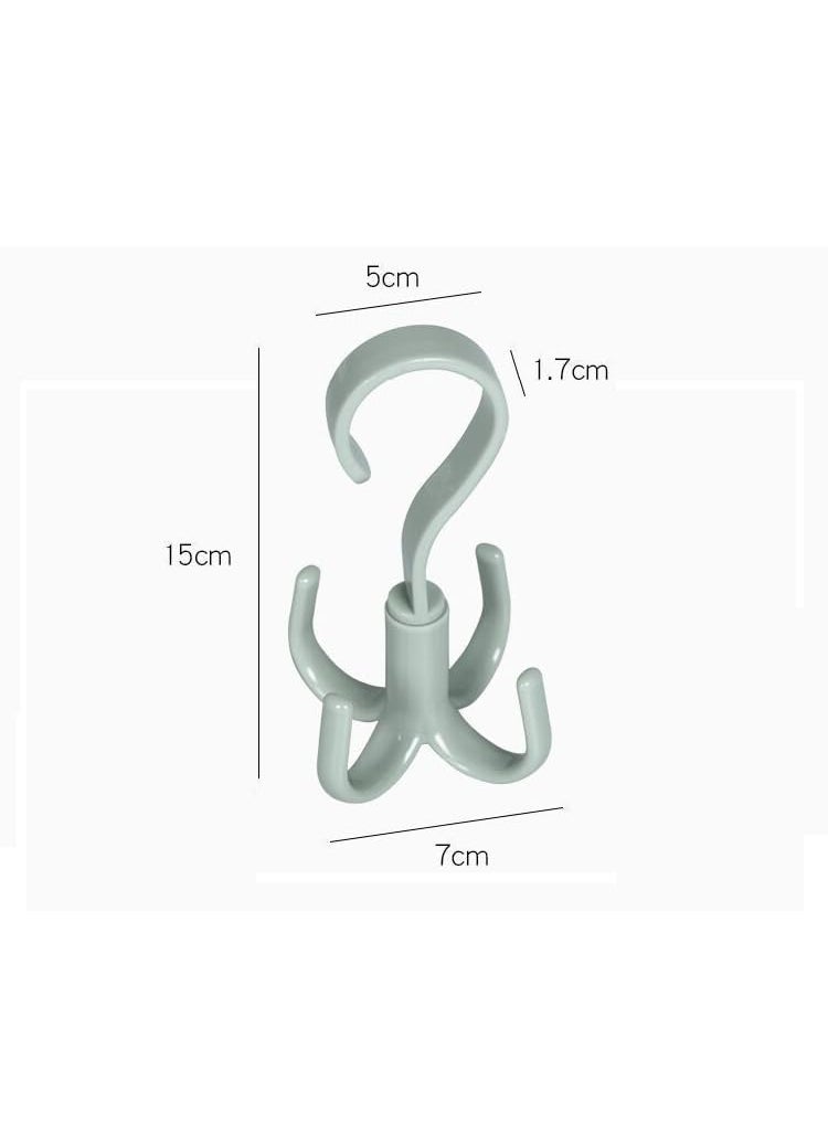MAAGHI MAAGHI 360 Degree Rotatable Hook I Multipurpose Hooks for Bathroom Home Dcor I Plastic Hooks for Wall Heavy Duty Clothes Hanging Kitchen Accessories Items Hangers Hook Assorted Pk of 3  - Image 2