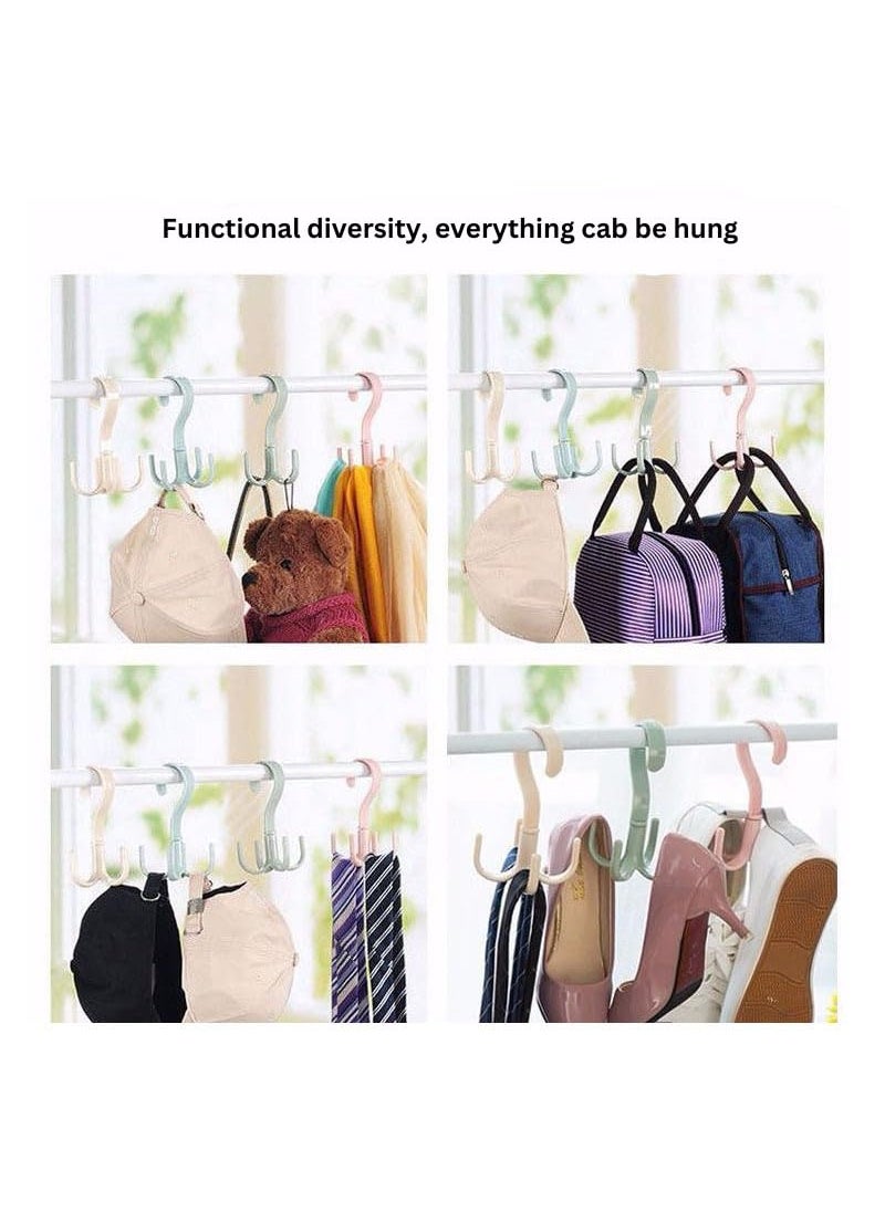 MAAGHI MAAGHI 360 Degree Rotatable Hook I Multipurpose Hooks for Bathroom Home Dcor I Plastic Hooks for Wall Heavy Duty Clothes Hanging Kitchen Accessories Items Hangers Hook Assorted Pk of 3  - Image 5
